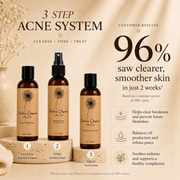 Timeless Organics Skin Care 3-Step Acne System Kit Black Gel,Foaming