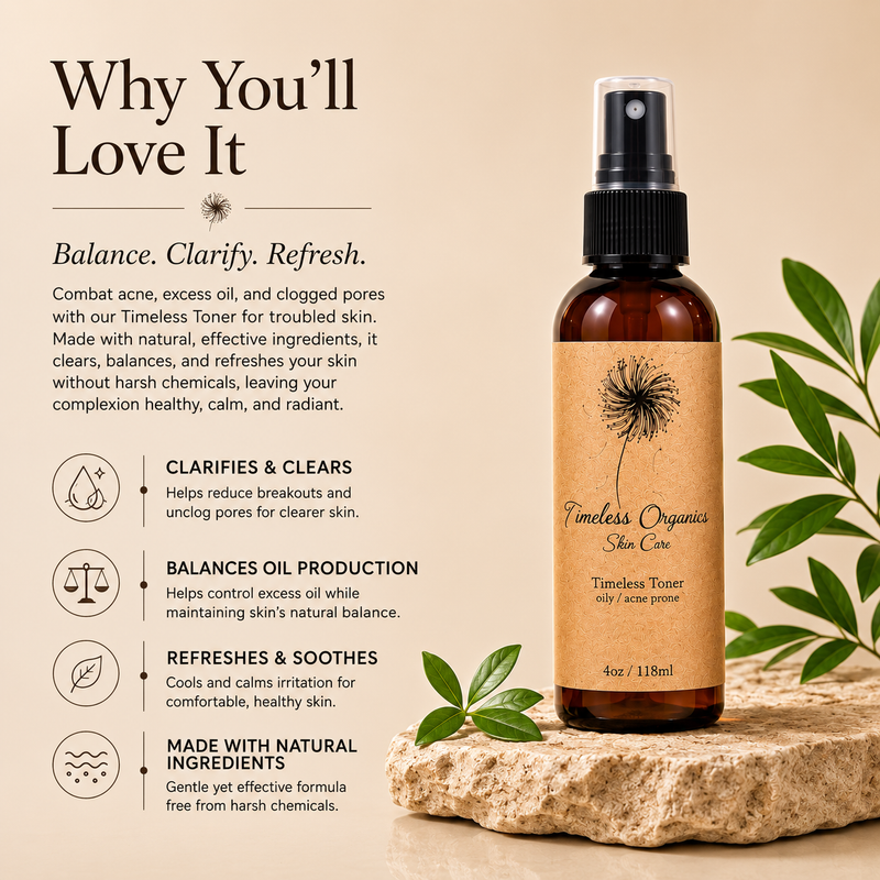 Timeless Organics Skin Care Toner for Troubled Skin Toner Light Gray
