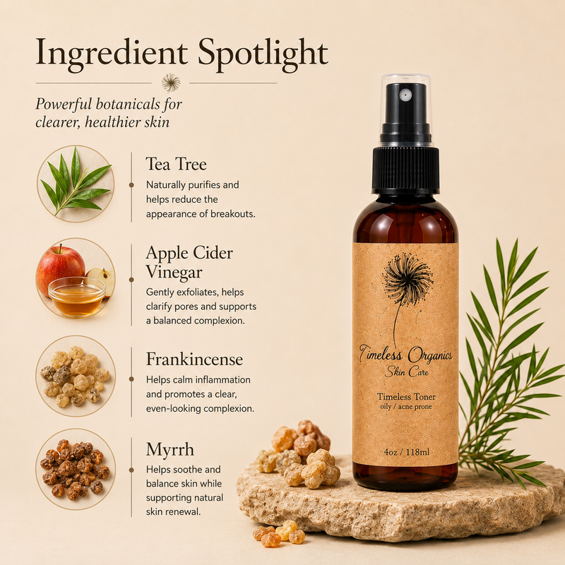 Timeless Organics Skin Care Toner for Troubled Skin Toner Bisque