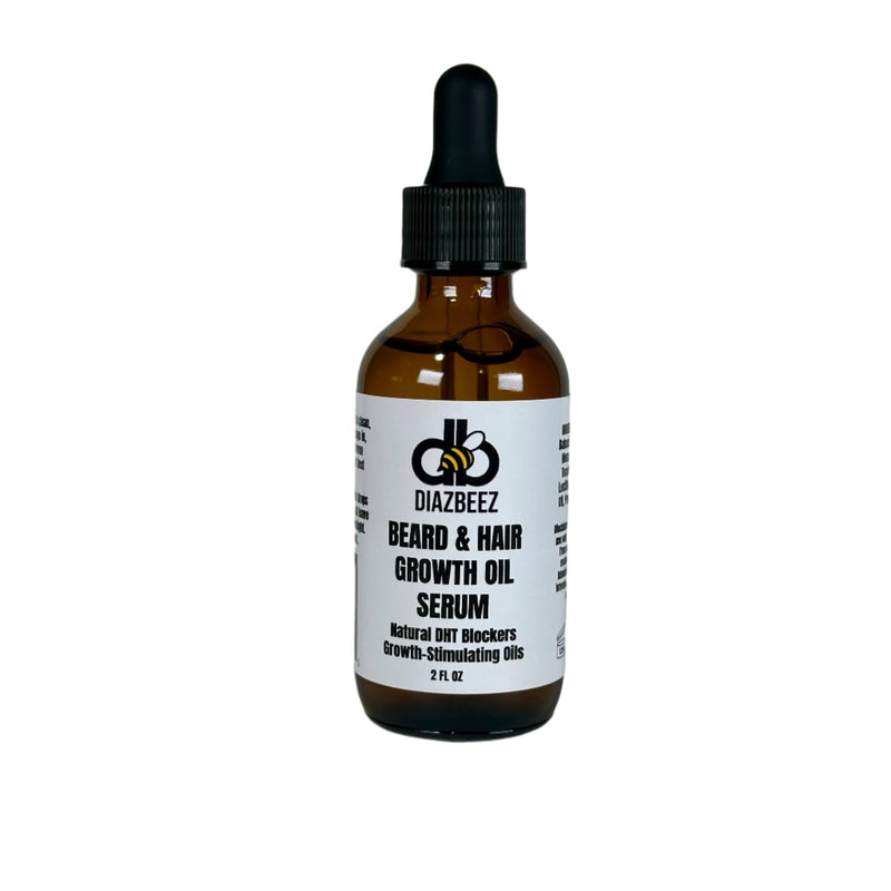 Diaz Beez Beard & Hair Growth Oil Serum – Natural DHT Blockers + Growth-Stimulating Oils Beard Oil