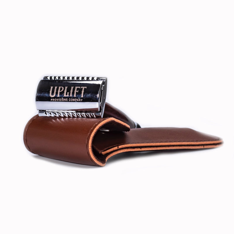 Uplift Provisions Company Safety Razor - Custom Wooden Handle Safety Razor