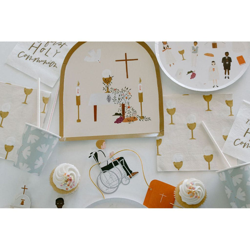 Be A Heart First Communion Dinner Napkins Disposable Tableware