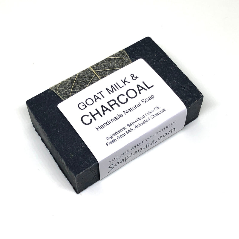 Soaplandia Soap Store Goat Milk & Charcoal Goodness Soap, Unscented Bar Soap