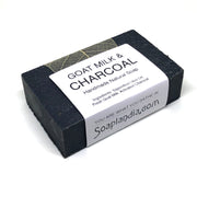 Soaplandia Soap Store Goat Milk & Charcoal Goodness Soap, Unscented Bar Soap