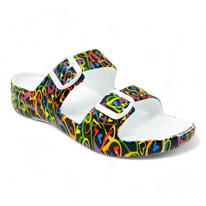 Women's PAW Print Adjustable 2-Strap Sandals - Luv Generation