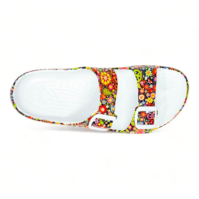 Women's PAW Print Adjustable 2-Strap Sandals - Peace Out