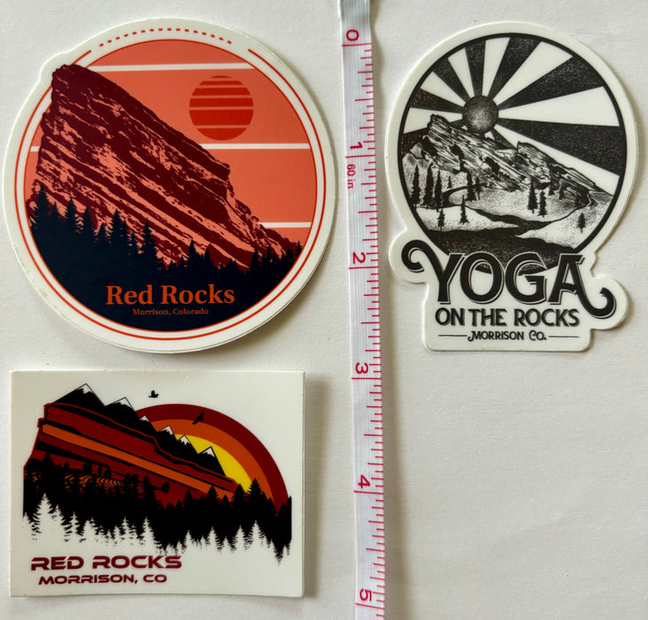 Rainbow Red Rocks Sticker