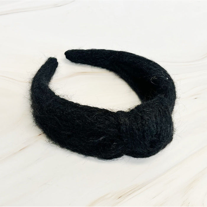 Cabled Knit Knotted Headband