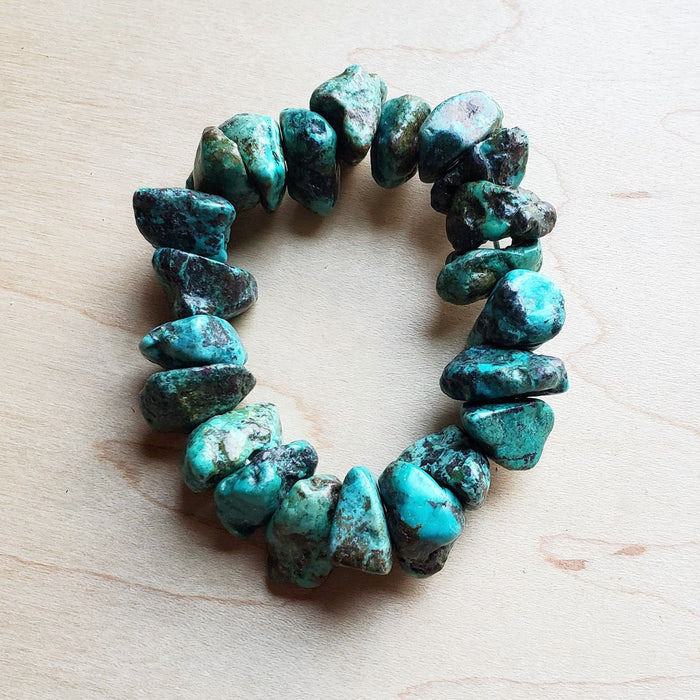 Chunky Genuine Natural Turquoise Bracelet 802b by The Jewelry Junkie