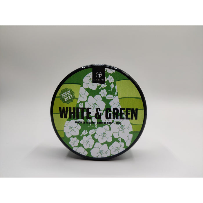 Lodrino White & Green Shaving Soap 150g