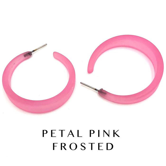 Keira Frosted Hoop Earrings