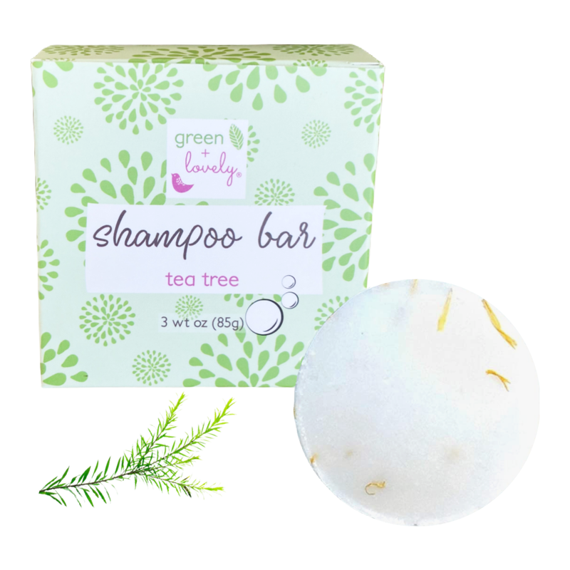 Green + Lovely Solid Shampoo Bar /// Tea Tree