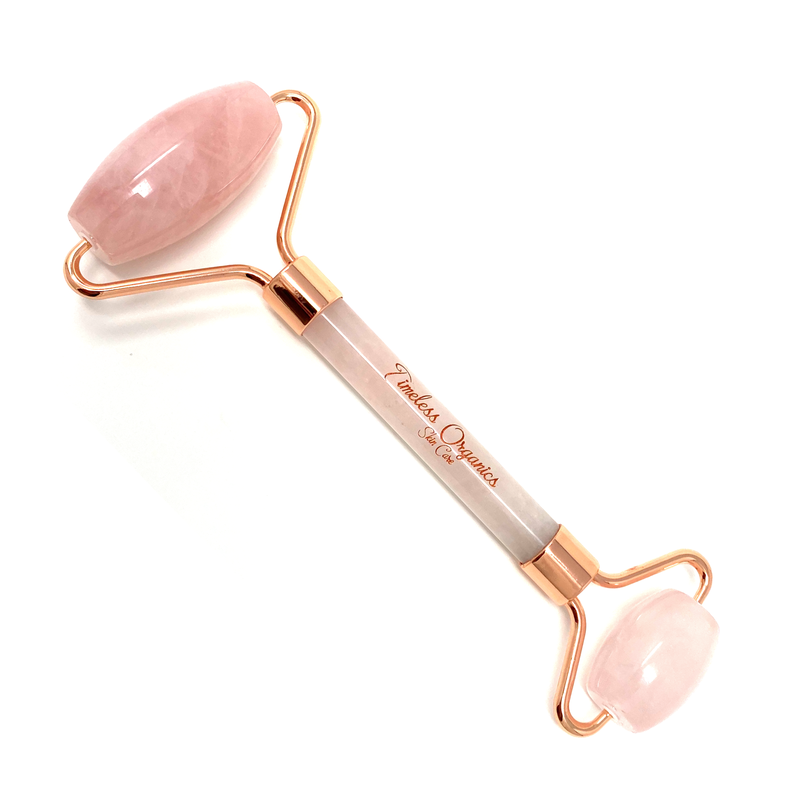 Timeless Organics Skin Care Rose Quartz Facial Roller Device