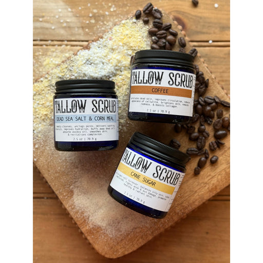 Apotheke DuJardin Tallow Scrub Series | Face & Body | Exfoliate & Moisturize Saddle Brown devotee series | 3 full size scrubs