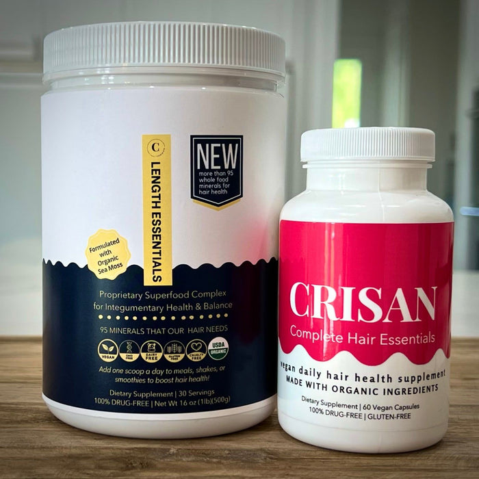 Crisan Hair - Complete Hair Length Essentials - Sea Moss & Adaptogen Supplement - for Hair Length and Strength 16oz