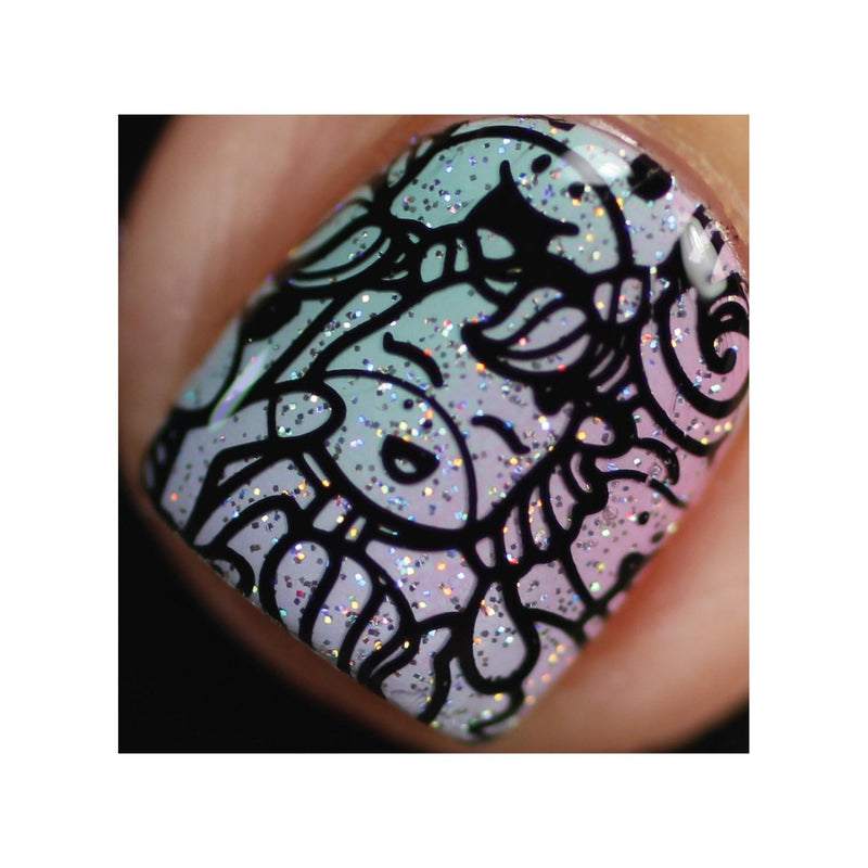 UberChic Beauty Unicorn Love-02 Stamping Plate