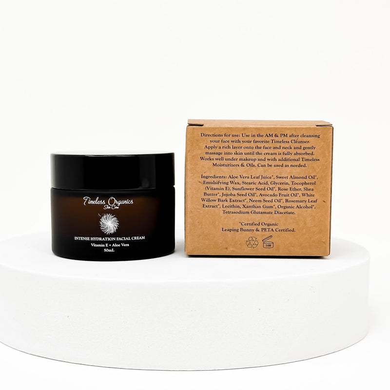Timeless Organics Skin Care Intense Hydration + Vitamin E Facial Cream