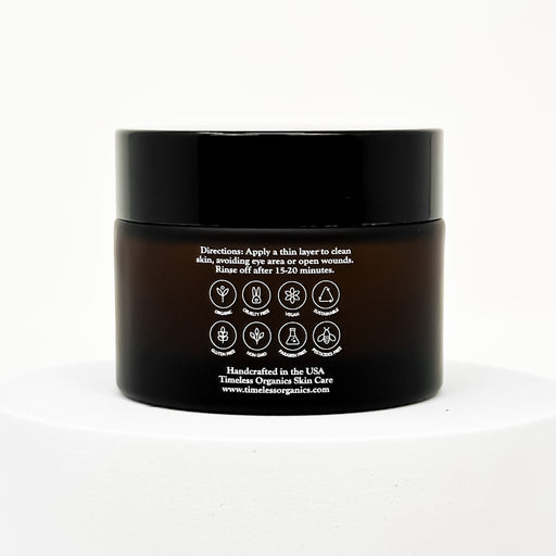 Timeless Organics Skin Care Clarifying Detox Clay Mask Masks Black