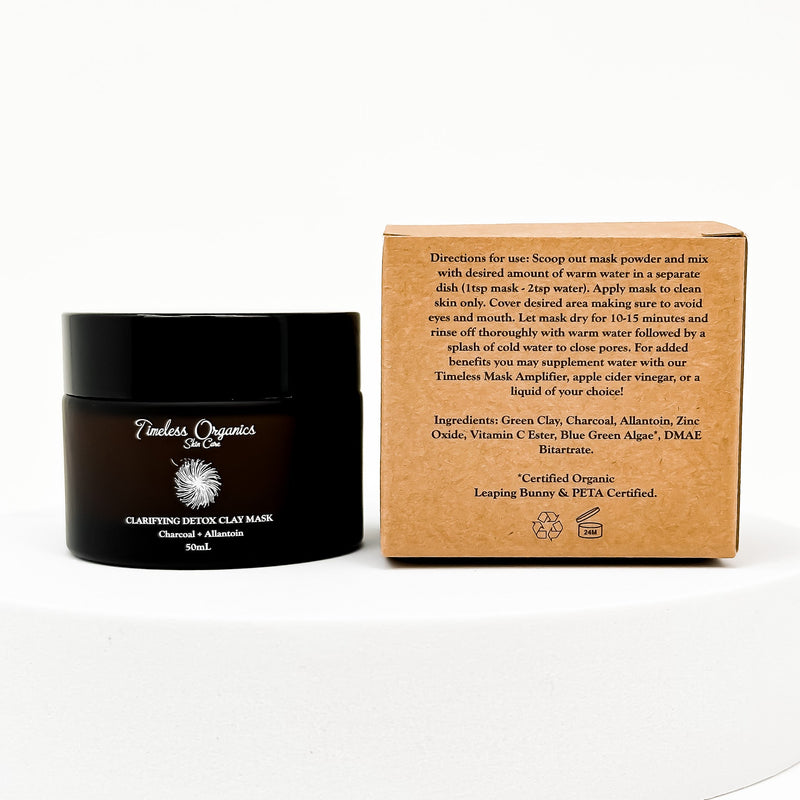 Timeless Organics Skin Care Clarifying Detox Clay Mask Masks