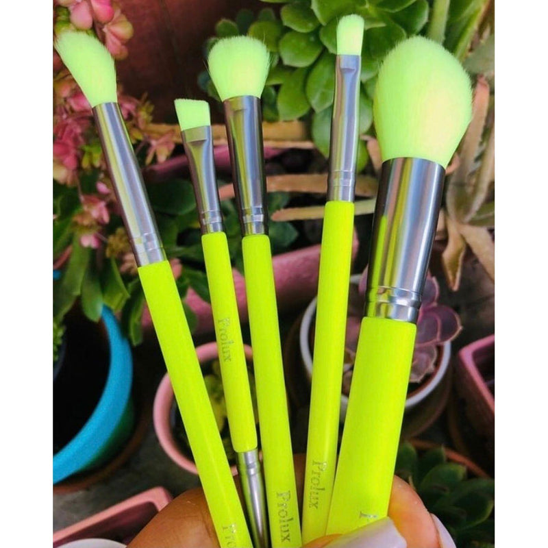 Prolux Cosmetics Deluxe 5 Piece Neon Brush Set BRUSH SET