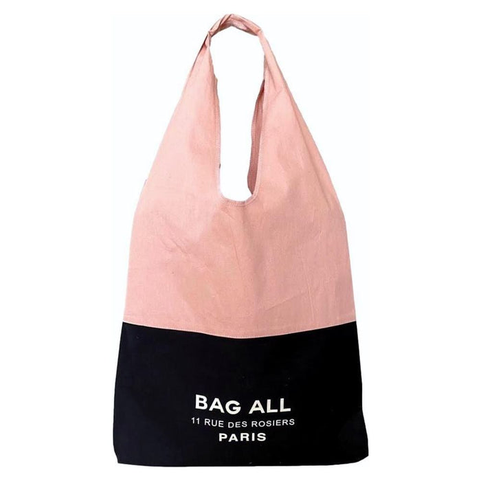 Bag-All - Two Tone Tote Bag Paris, Pink/Black