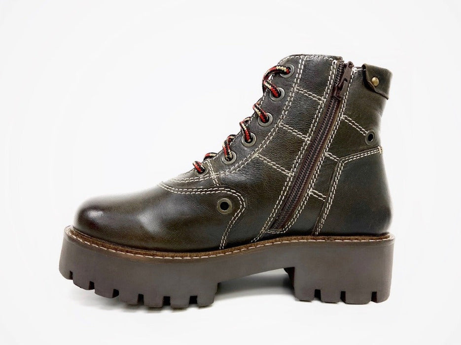 Anna Dark Brown Combat Boot