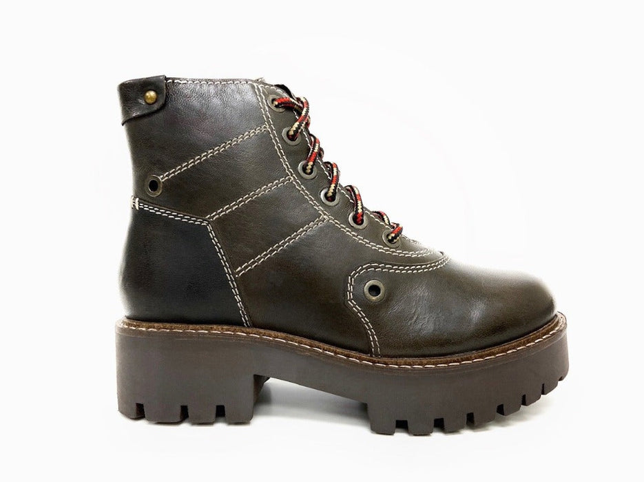 Anna Dark Brown Combat Boot