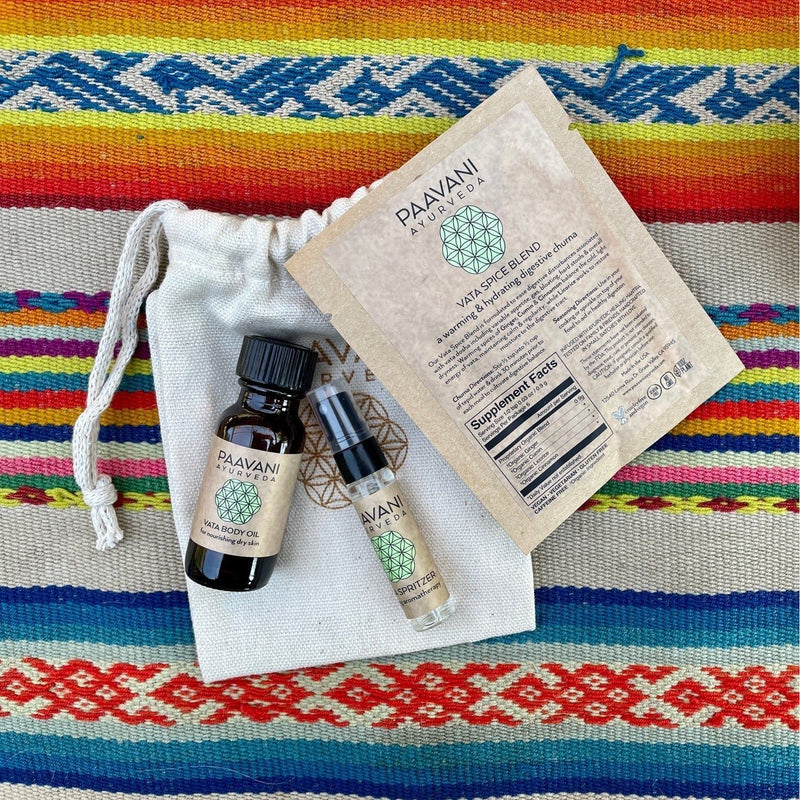 Paavani Ayurveda Fall Sampler Kit | Ayurvedic Set for Vata Season