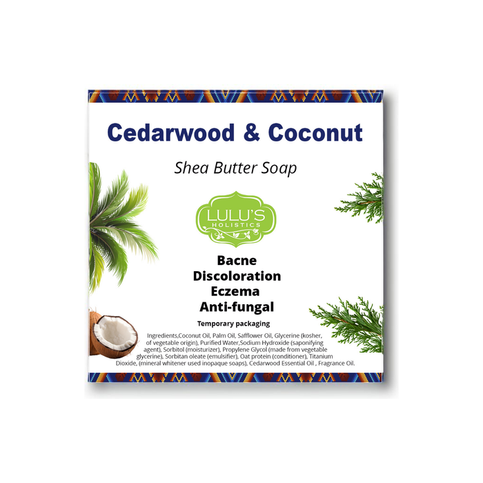 Cedar Wood Essential Shea Butter Bar Soap for Irritation-Free and Comforted Skin