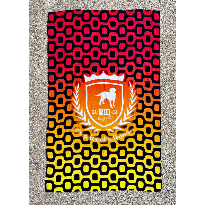 CA-RIO-CA Crest Logo Canga de Praia- Brazilian Beach Towel (Sarong / Pareo)