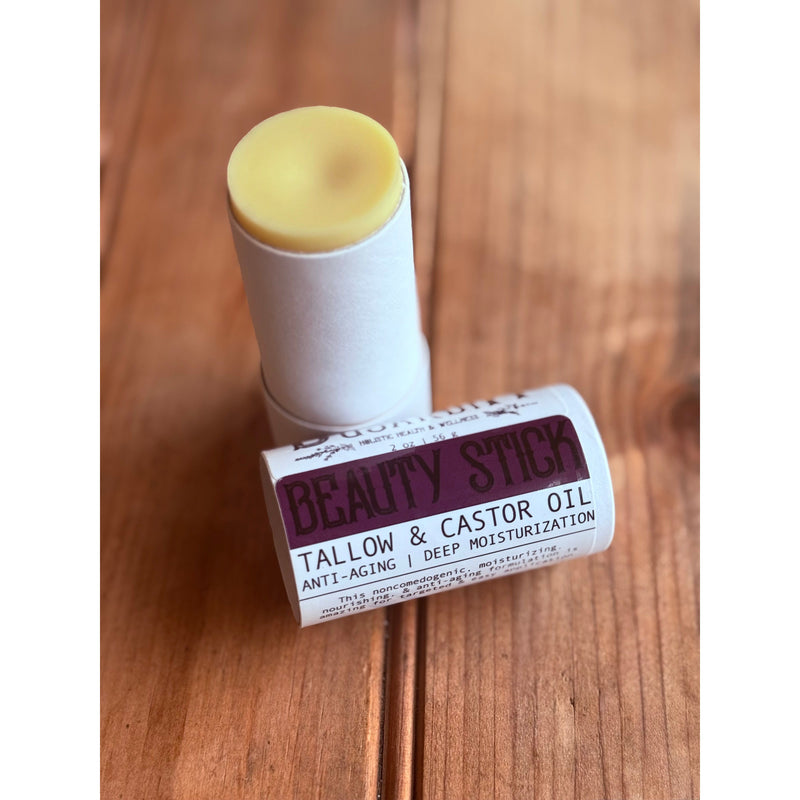Apotheke DuJardin Beauty Stick | Tallow | Castor Oil | Anti-Aging moisturizer Rosy Brown 1 oz | ~6 months of usage,2 oz | ~1 year of usage