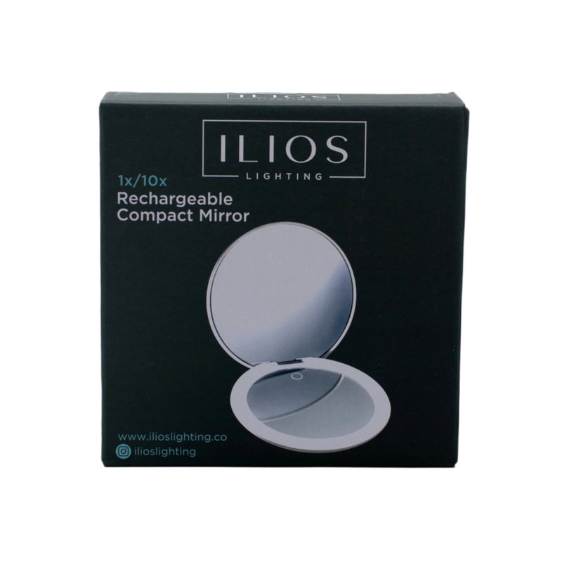 This is Beauty US ILIOS Lighting LED Rechargeable Compact Mirror 1X / 10X - New Brushes & Tools