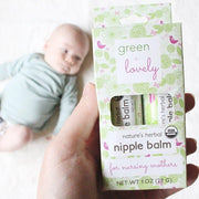 Green + Lovely Calming Nature's Herbal Nursing Nipple Balm - Breastfeeding Essential - 1 oz. Nipple Cream
