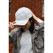 6-Panel Cap - Japanese Linen - BALLPARK WHITE STRIPE