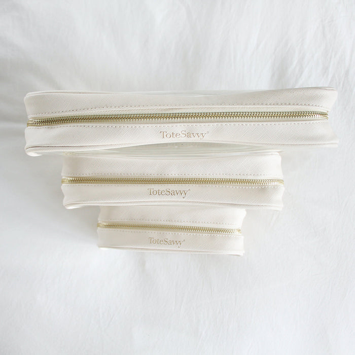 Clear Pouch Trio Set by ToteSavvy