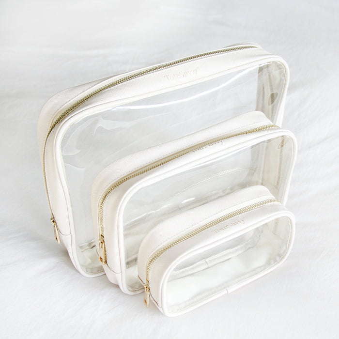 Clear Pouch Trio Set by ToteSavvy