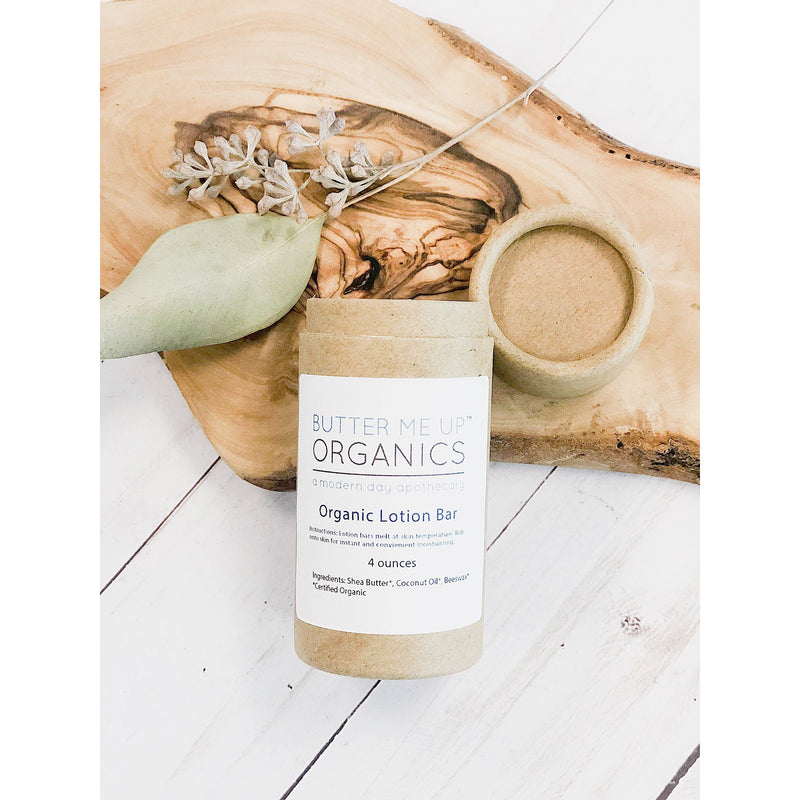 Butter Me Up Organics Organic Lotion Bar Shea Butter and Coconut Oil Body