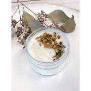 Butter Me Up Organics Peace Candle / Serenity Candle / Intention Candle / Ritual Candle / Crystal Candle / Pretty Candle / Organic Soy Wax Candle / Botanicals Metaphysical