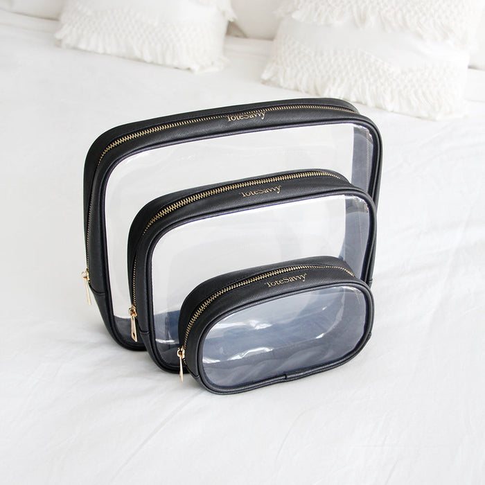 Clear Pouch Trio Set by ToteSavvy