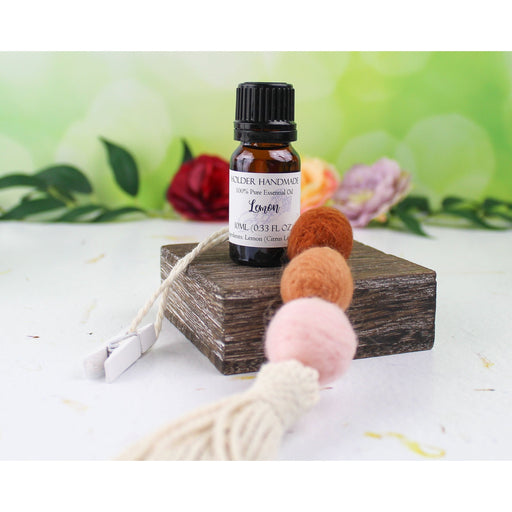 Holder Handmade - Lemon Essential Oil & Wool Diffuser Set