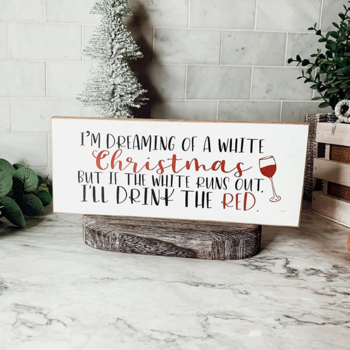 White Christmas Sign