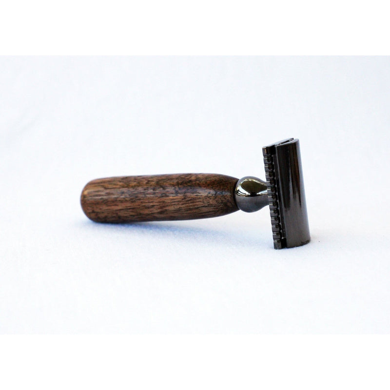 CreationsByWill Hand turned Walnut Wood Double Edge Safety Razor Double Edge Razor