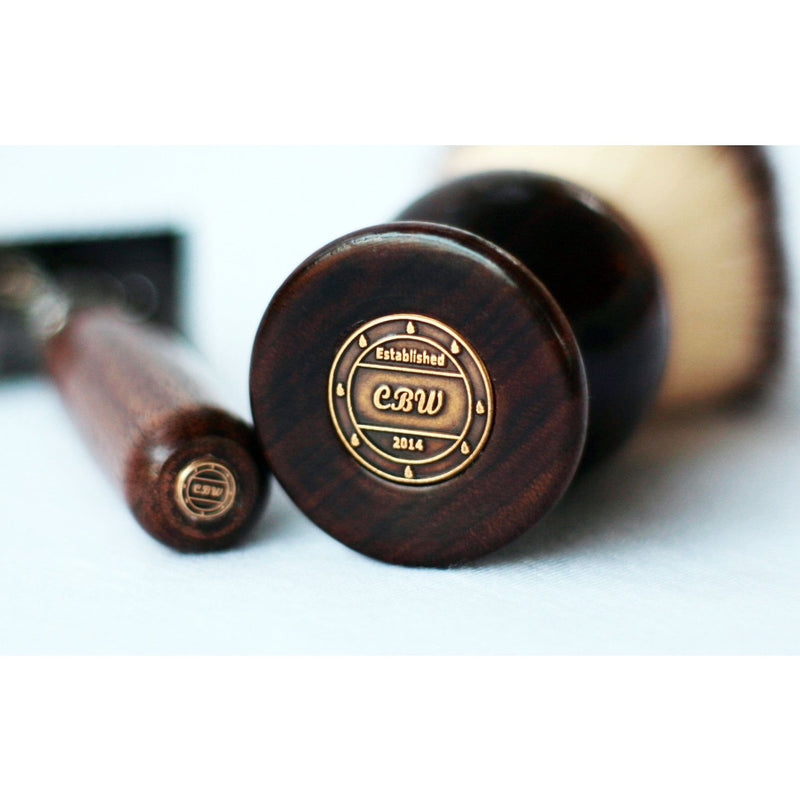 CreationsByWill Walnut Wood Hand Crafted Shave Set with Gunmetal Safety Razor Shave Set