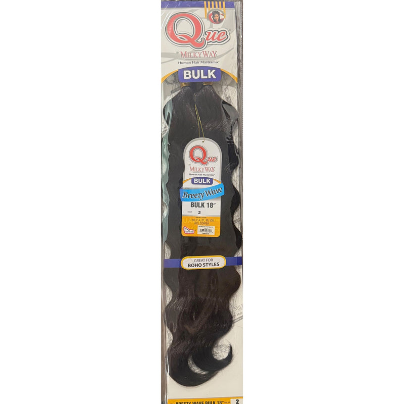 Mill's Beauty Supply Milky Way Que Human Hair Blend Braid - Breezy Wave Bulk 18" Hair Extensions