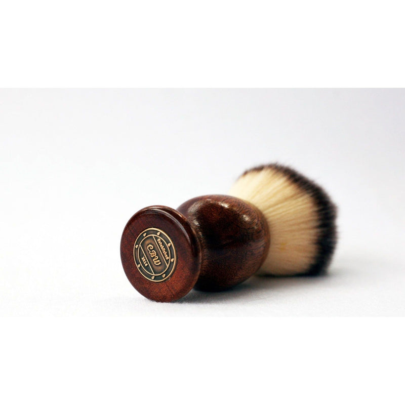 CreationsByWill Mahogany Wood Plisson Lather Brush Lather Brush