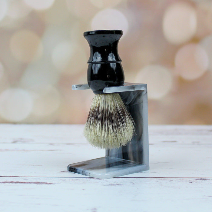 Shaving Brush and Acrylic Shaving Brush Stand Set