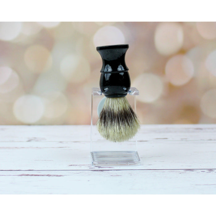 Shaving Brush and Acrylic Shaving Brush Stand Set