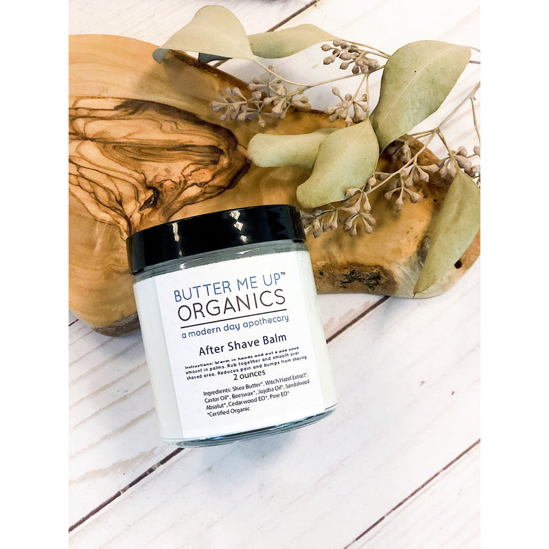 Butter Me Up Organics Organic After Shave Balm Face Dark Gray