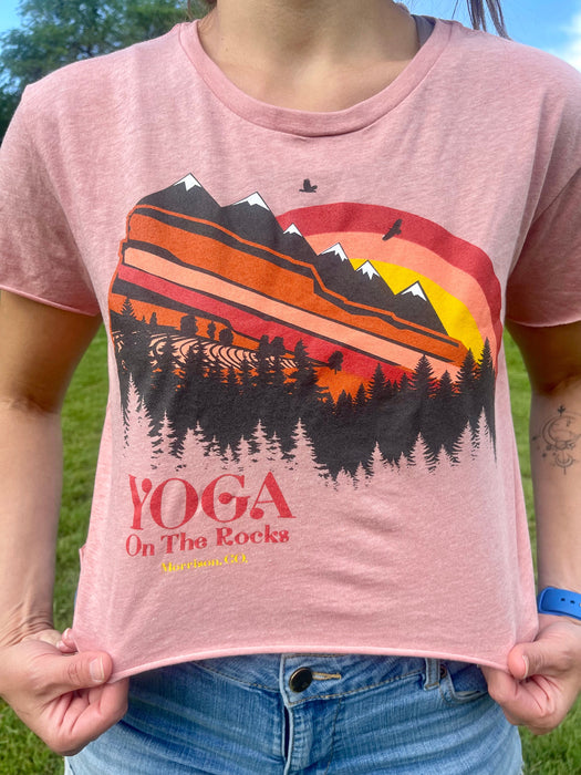 Rainbow Yoga on the Rocks Crop Top