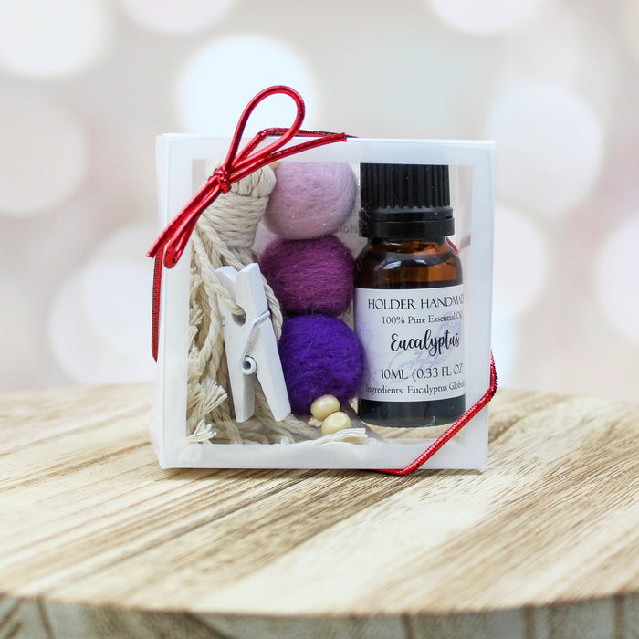 Holder Handmade - Eucalyptus Essential Oil & Wool Diffuser Set